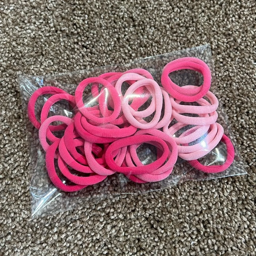 Set of 30 Assorted Pink Hair Ties